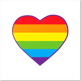 Pride Flag Heart Posters and Art